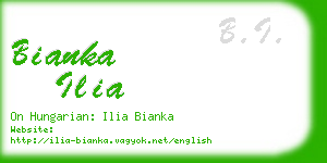 bianka ilia business card